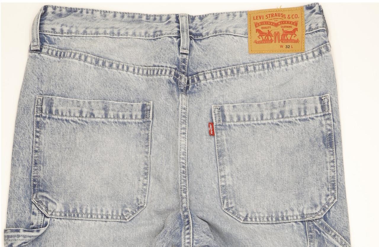 Levi's Men Blue Straight Loose Stretch Jeans W32 L25