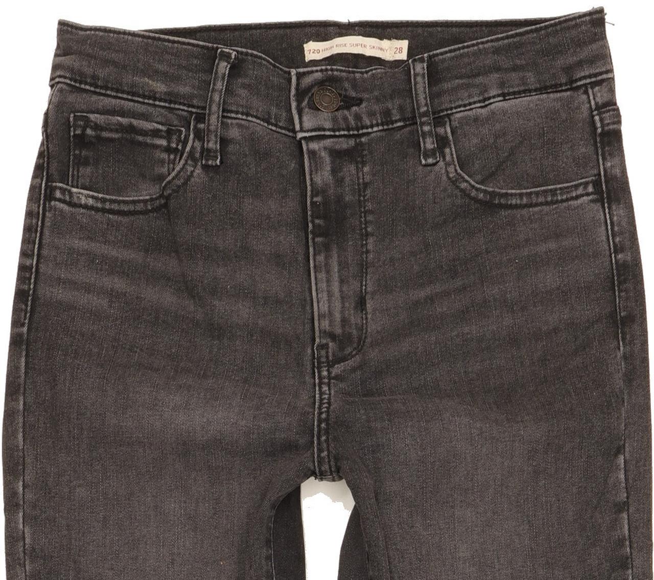 Levi's 720 Charcoal Skinny Slim Stretch Jeans W28 L32