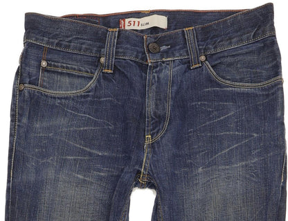 Levi's 511 Men Blue Straight Slim Jeans W33 L32