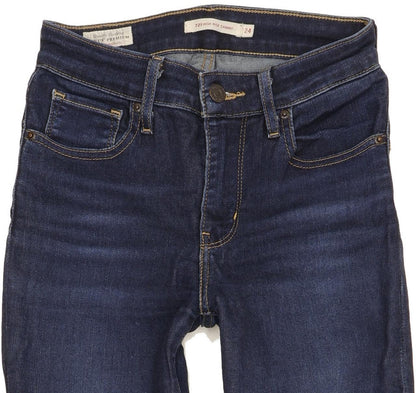 Levi's 712 Women Blue Skinny Slim Stretch Jeans W24 L32