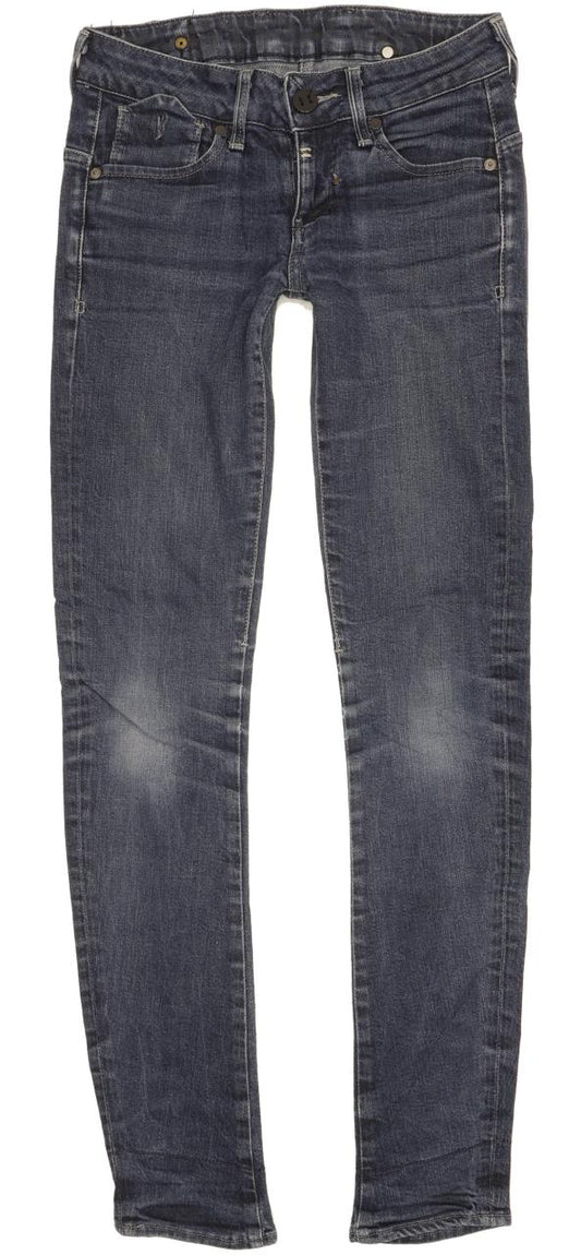 G-Star Women Blue Skinny Slim Stretch Jeans W24 L30