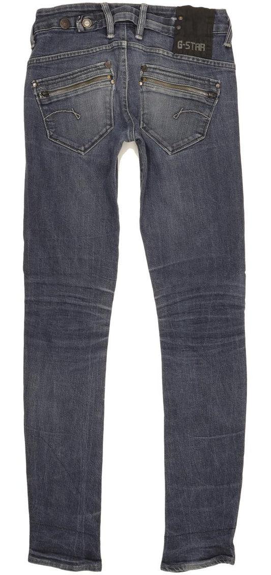 G-Star Women Blue Skinny Slim Stretch Jeans W24 L30
