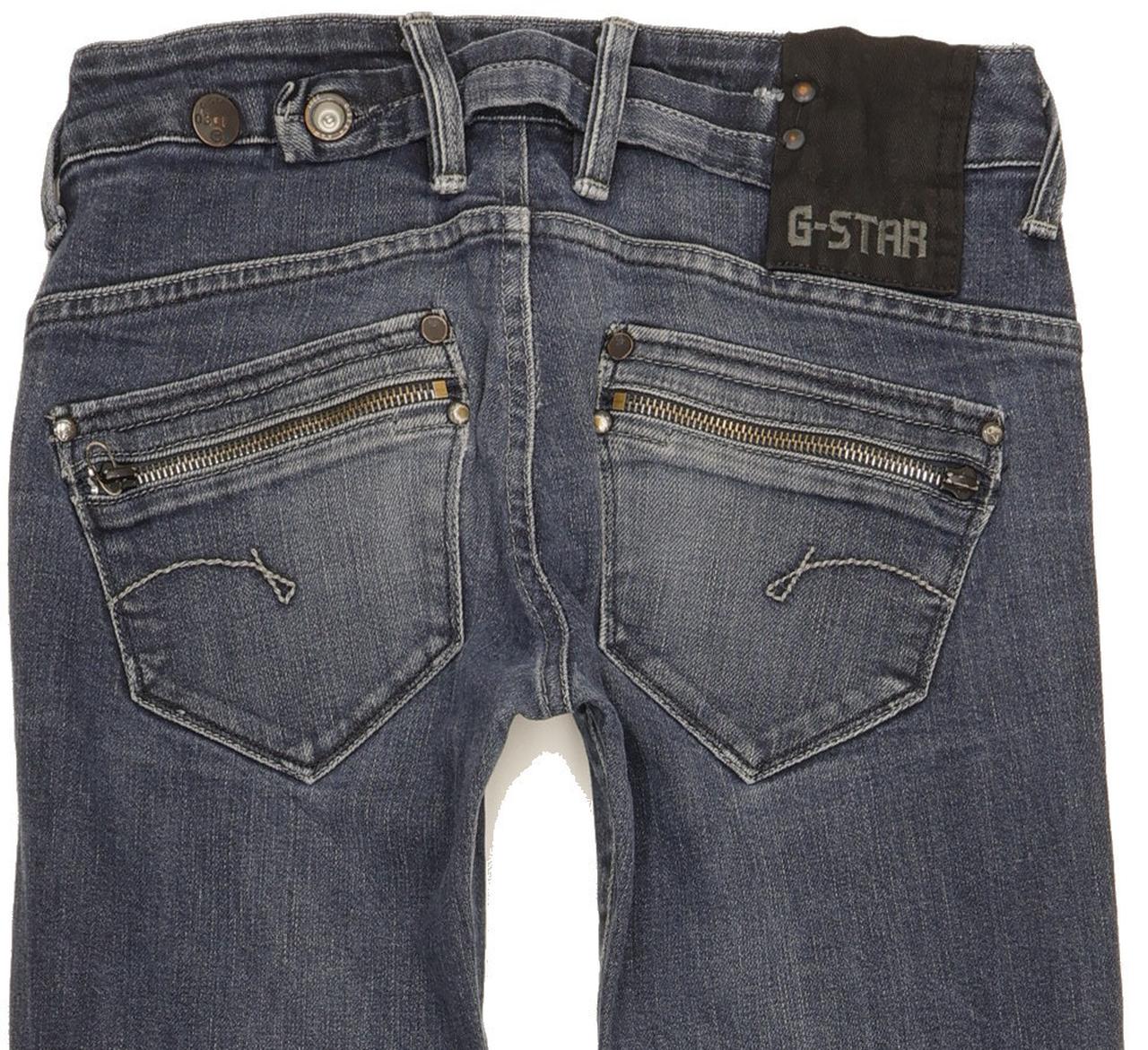 G-Star Women Blue Skinny Slim Stretch Jeans W24 L30
