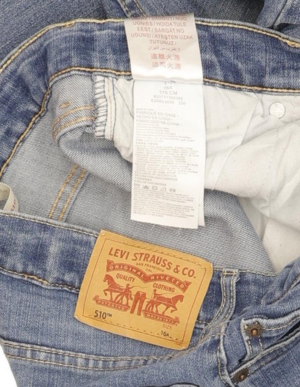Levi's 510 Kids Blue Skinny Slim Stretch Jeans W26 L29
