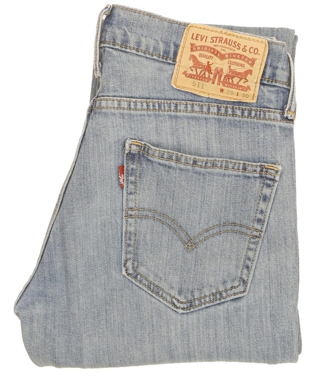 Levi's 511 Men Blue Straight Slim Stretch Jeans W29 L29