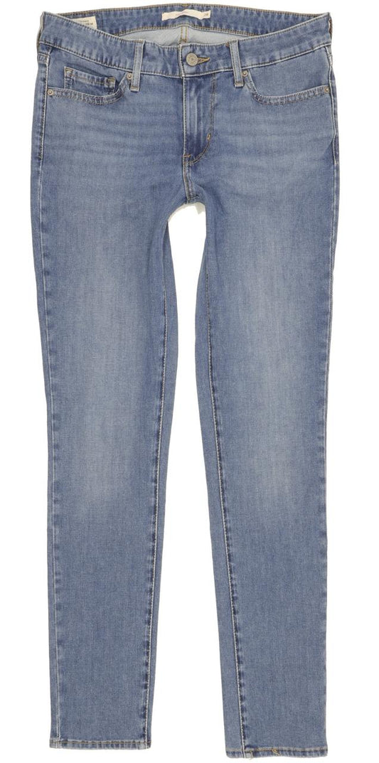 Levi's 711 Women Blue Skinny Slim Stretch Jeans W28 L30