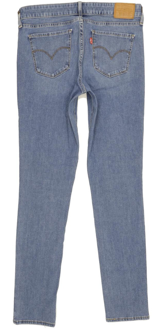 Levi's 711 Women Blue Skinny Slim Stretch Jeans W28 L30