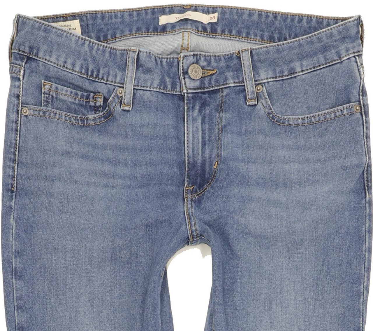 Levi's 711 Women Blue Skinny Slim Stretch Jeans W28 L30