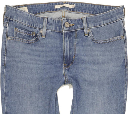 Levi's 711 Women Blue Skinny Slim Stretch Jeans W28 L30