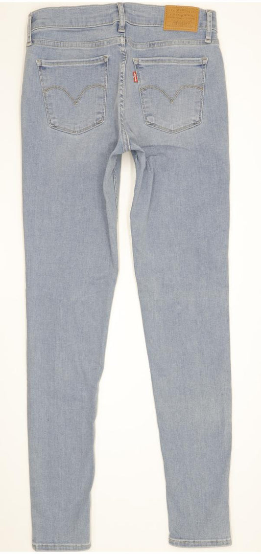 Levi's 710 Super Women Blue Skinny Slim Stretch Jeans W28 L30