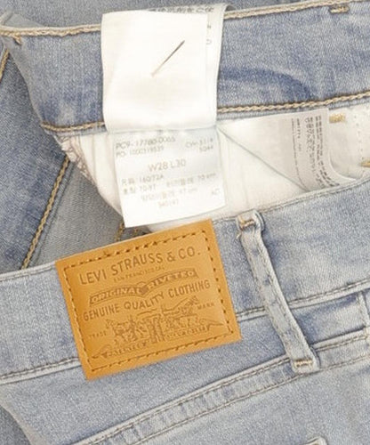 Levi's 710 Super Women Blue Skinny Slim Stretch Jeans W28 L30