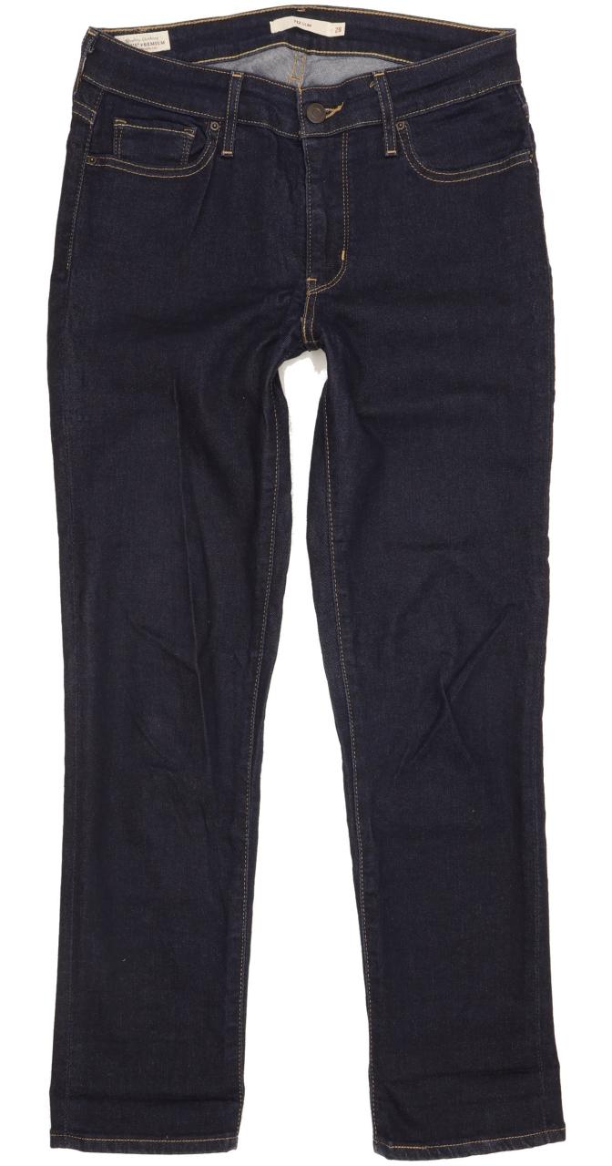 Levi's 712 Women Navy Straight Slim Stretch Jeans W28 L28