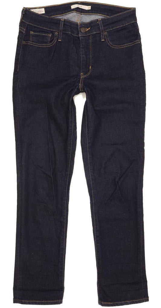 Levi's 712 Women Navy Straight Slim Stretch Jeans W28 L28