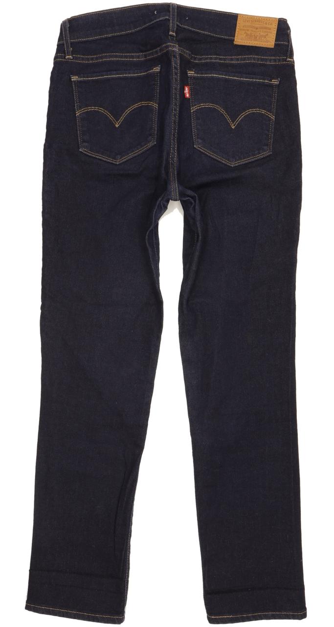 Levi's 712 Women Navy Straight Slim Stretch Jeans W28 L28