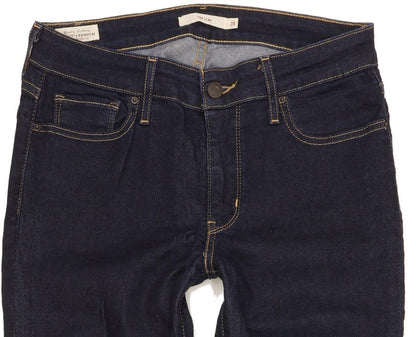 Levi's 712 Women Navy Straight Slim Stretch Jeans W28 L28