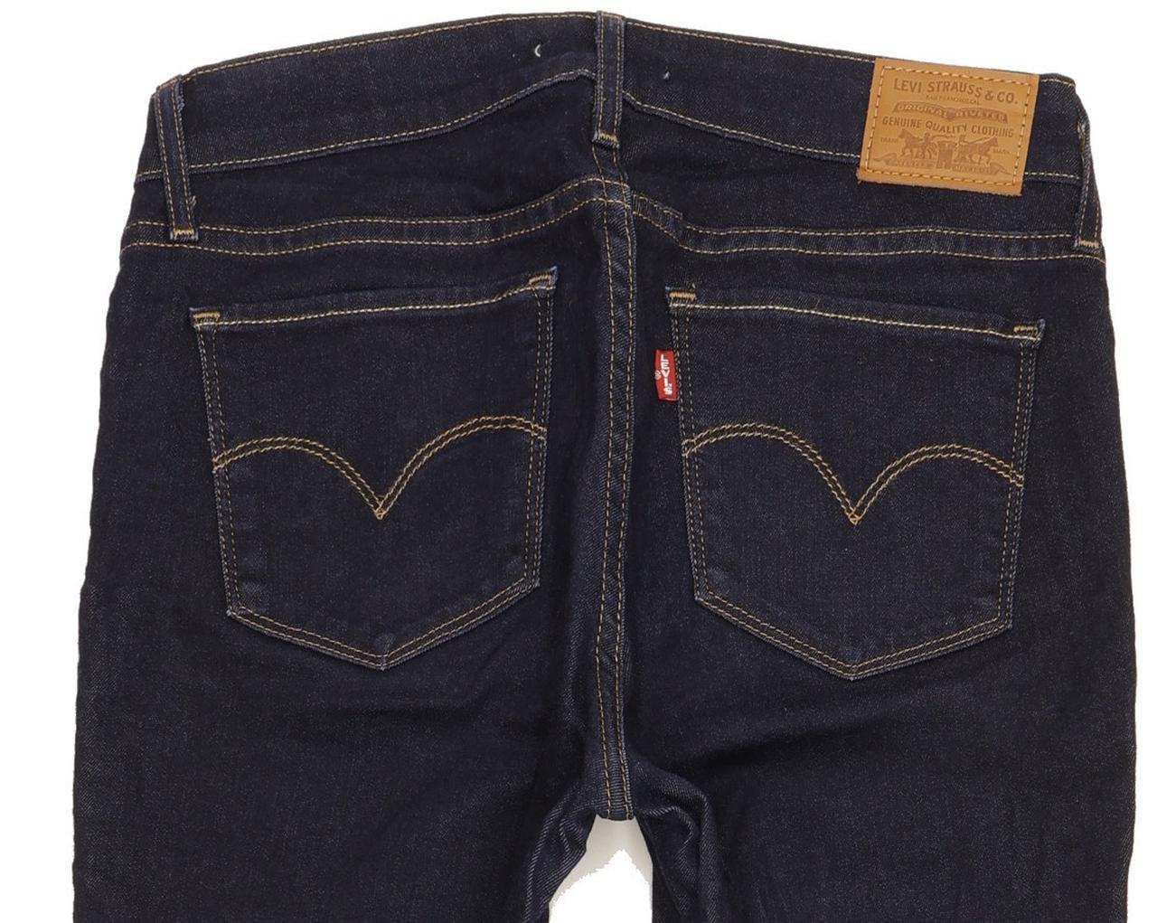 Levi's 712 Women Navy Straight Slim Stretch Jeans W28 L28