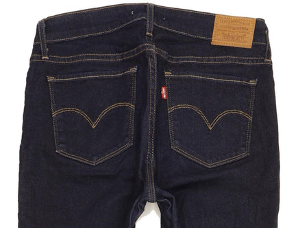 Levi's 712 Women Navy Straight Slim Stretch Jeans W28 L28