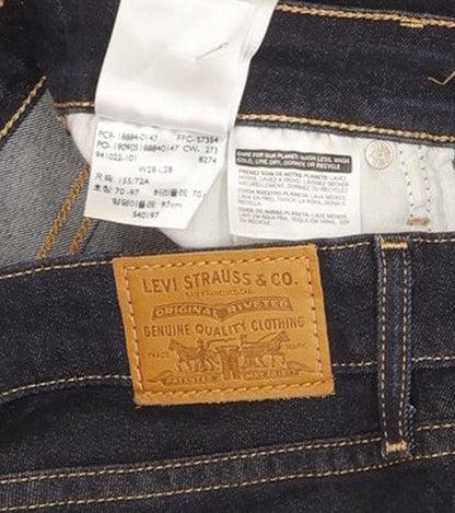 Levi's 712 Women Navy Straight Slim Stretch Jeans W28 L28