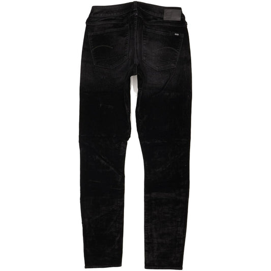 G-Star 3301 Mid Women Black Skinny Slim Stretch Jeans W30 L31