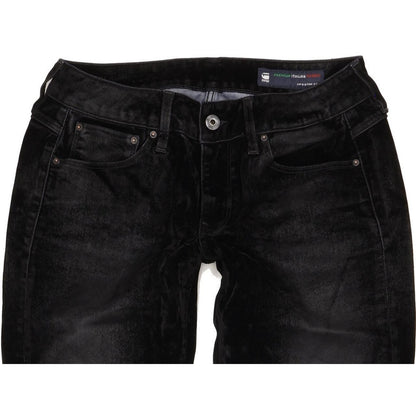 G-Star 3301 Mid Women Black Skinny Slim Stretch Jeans W30 L31