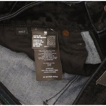 G-Star 3301 Mid Women Black Skinny Slim Stretch Jeans W30 L31