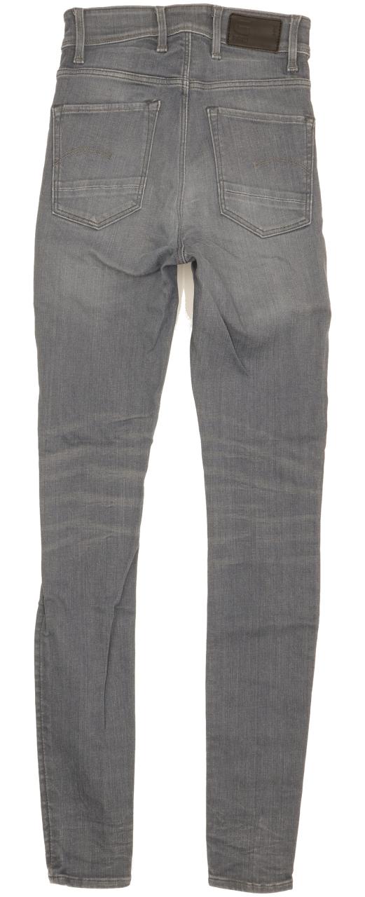 G-Star Kafet Ultra Grey Skinny Slim Stretch Jeans High Waisted W24 L31