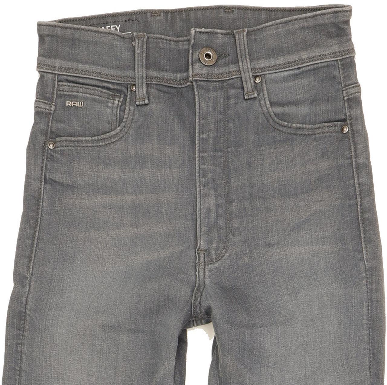 G-Star Kafet Ultra Grey Skinny Slim Stretch Jeans High Waisted W24 L31