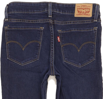 Levi's 711 Women Blue Skinny Slim Stretch Jeans W25 L29