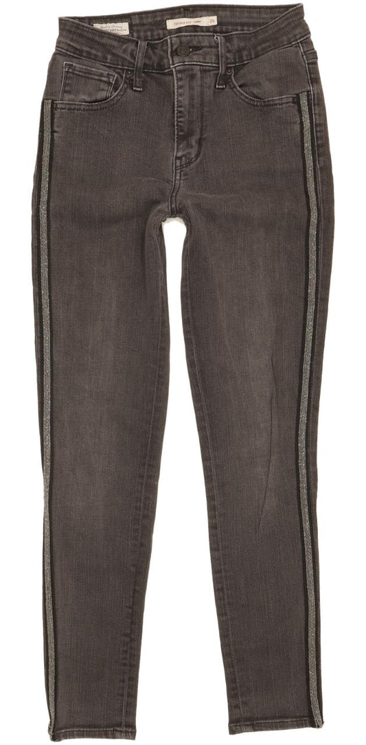 Levi's 721 Women Grey Skinny Slim Stretch Jeans W26 L30
