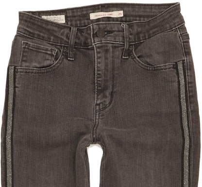 Levi's 721 Women Grey Skinny Slim Stretch Jeans W26 L30