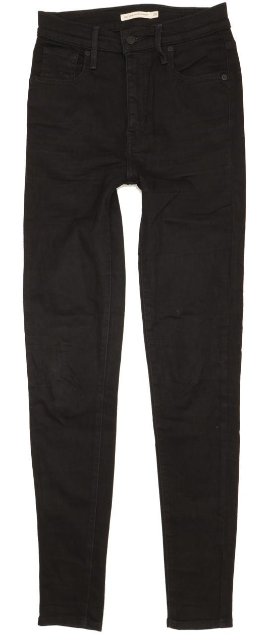 Levi's Mile Black Skinny Slim Stretch Jeans High Waisted W26 L32