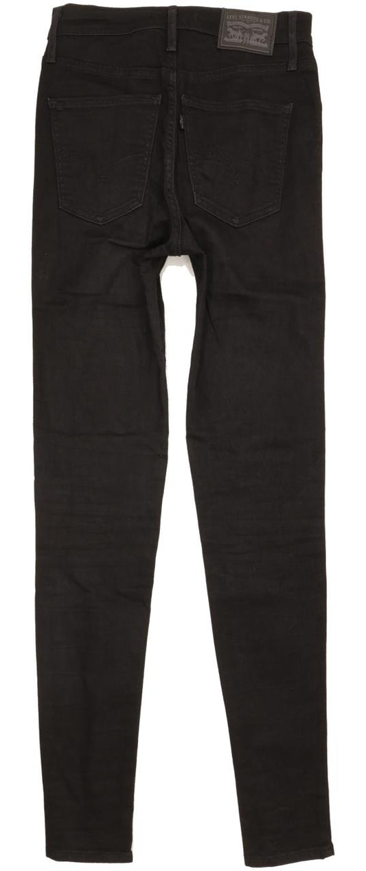 Levi's Mile Black Skinny Slim Stretch Jeans High Waisted W26 L32
