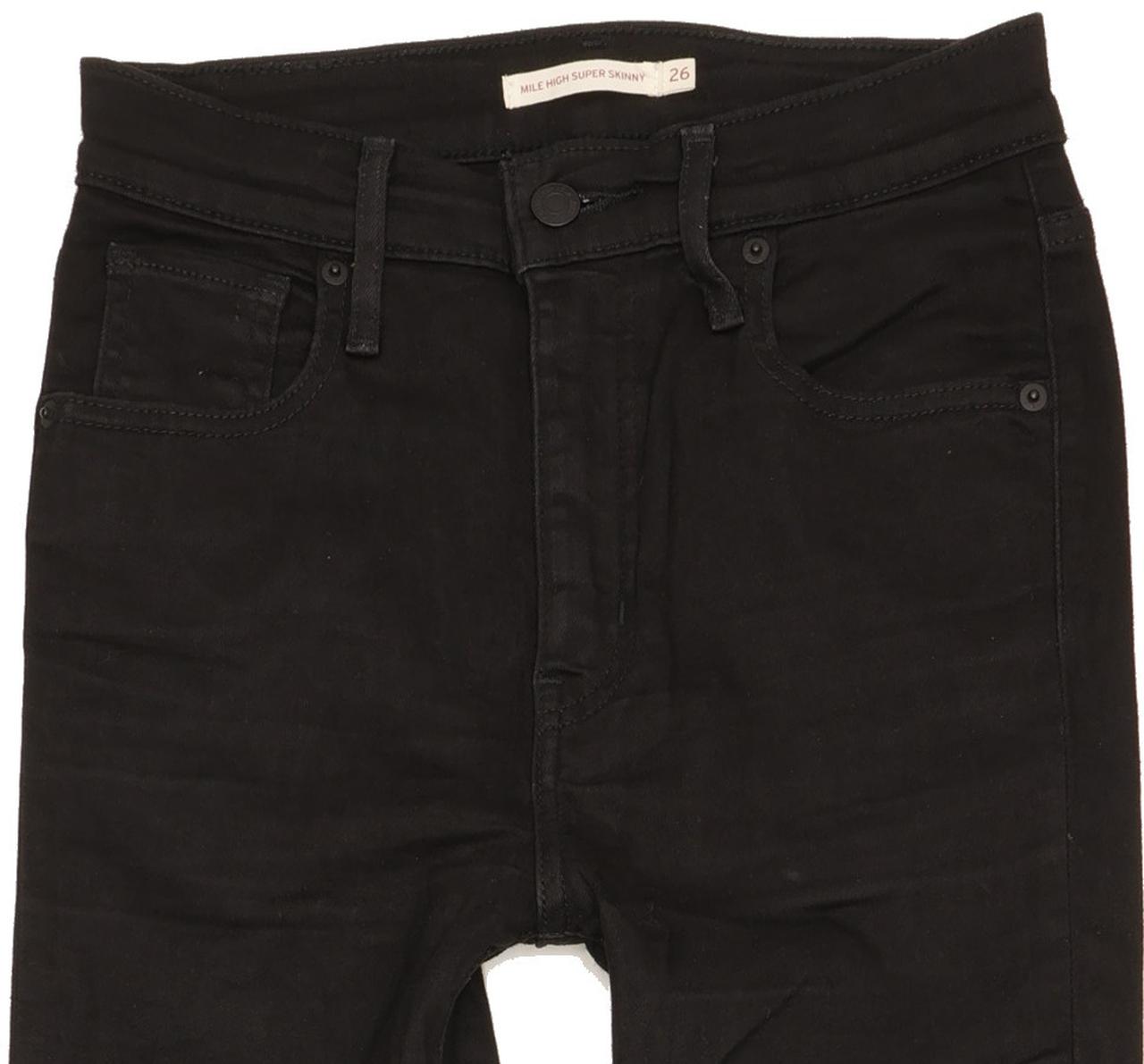 Levi's Mile Black Skinny Slim Stretch Jeans High Waisted W26 L32