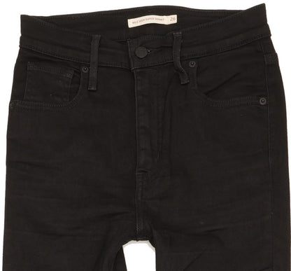 Levi's Mile Black Skinny Slim Stretch Jeans High Waisted W26 L32