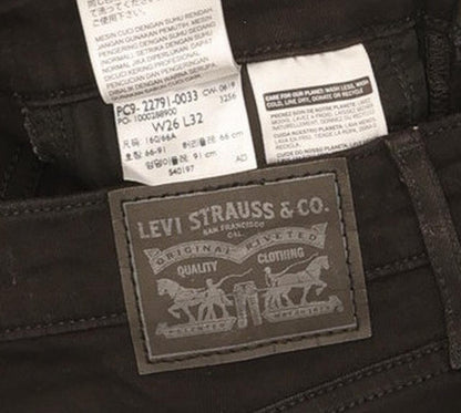 Levi's Mile Black Skinny Slim Stretch Jeans High Waisted W26 L32