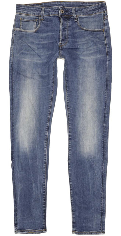 G-Star 3301 Deconstructed Men Blue Tapered Slim Stretch Jeans W32 L33