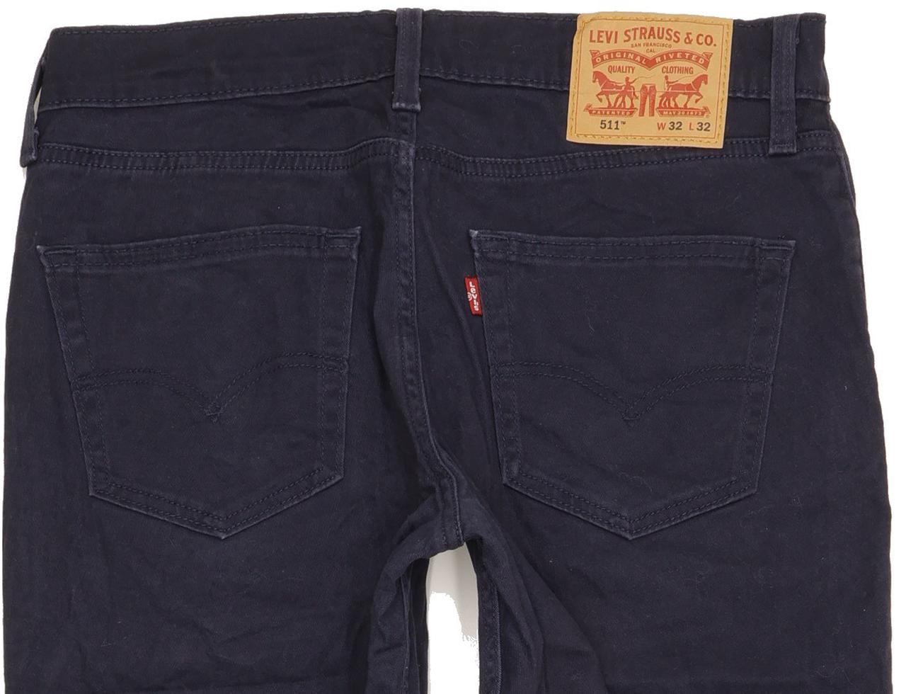 Levi's 511 Men Navy Straight Slim Stretch Jeans W32 L31