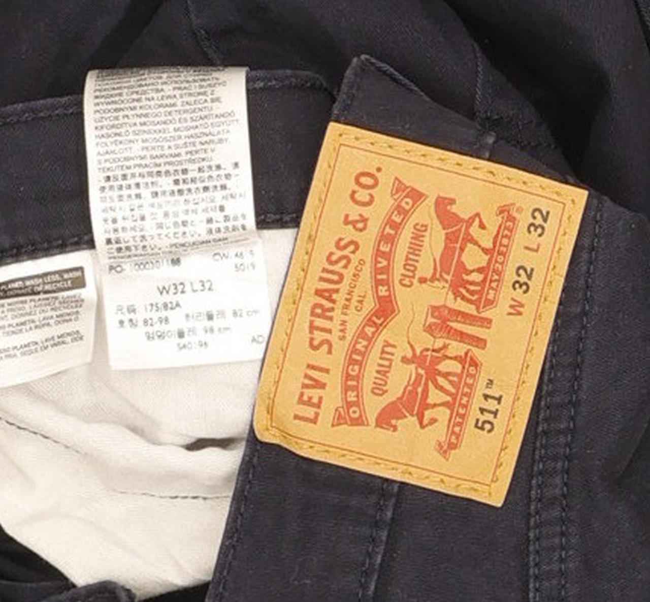 Levi's 511 Men Navy Straight Slim Stretch Jeans W32 L31
