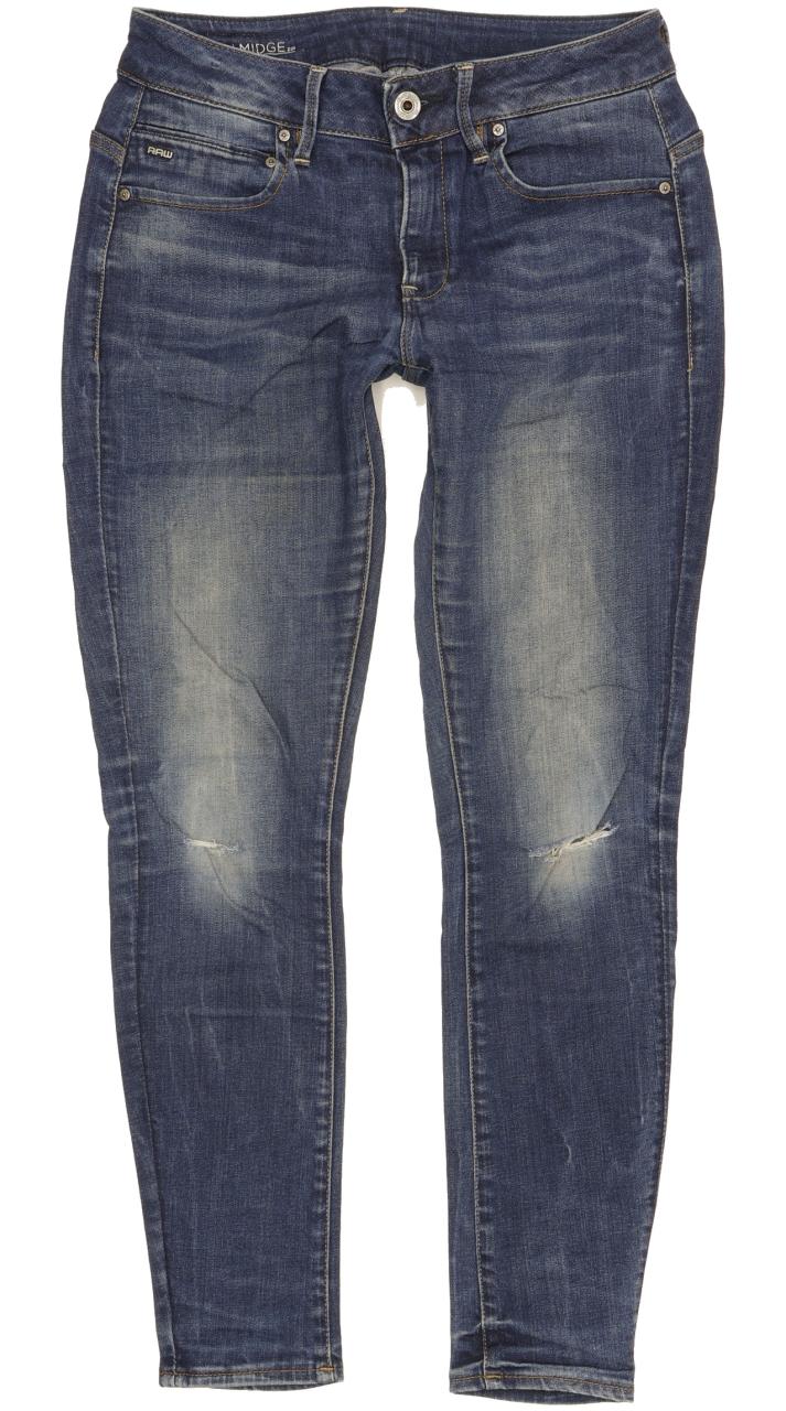 G-Star Midge Zip Women Beige Skinny Slim Stretch Jeans W28 L28