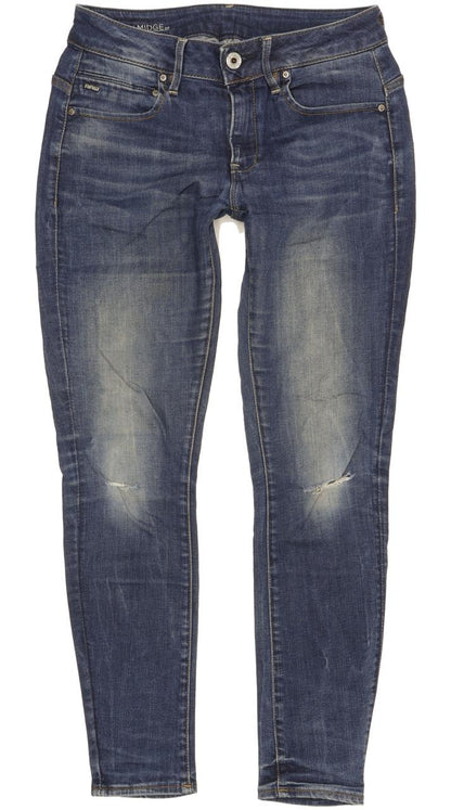 G-Star Midge Zip Women Beige Skinny Slim Stretch Jeans W28 L28