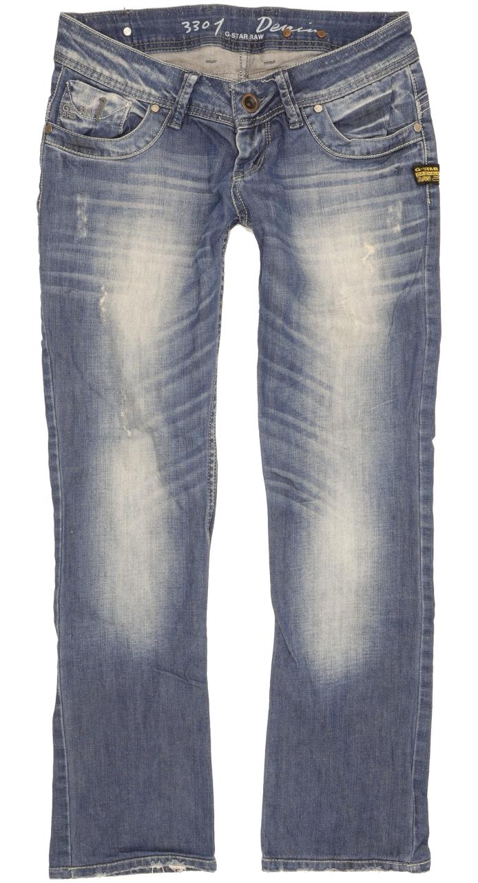 G-Star Women Blue Straight Slim Jeans W30 L28
