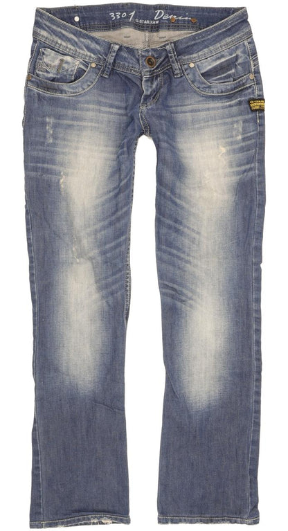 G-Star Women Blue Straight Slim Jeans W30 L28