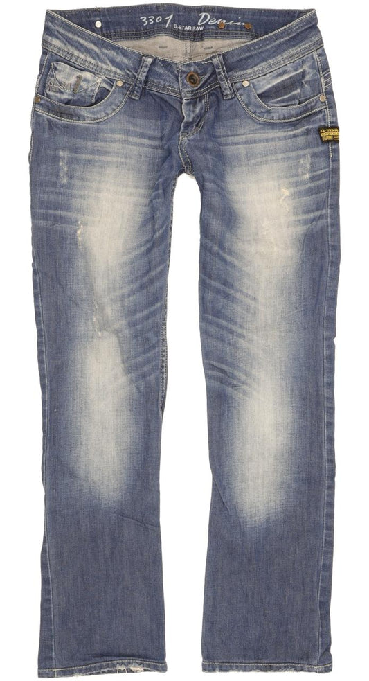 G-Star Women Blue Straight Slim Jeans W30 L28