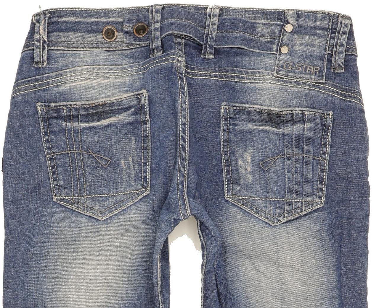 G-Star Women Blue Straight Slim Jeans W30 L28