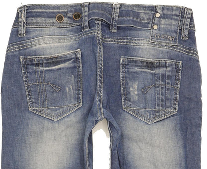 G-Star Women Blue Straight Slim Jeans W30 L28