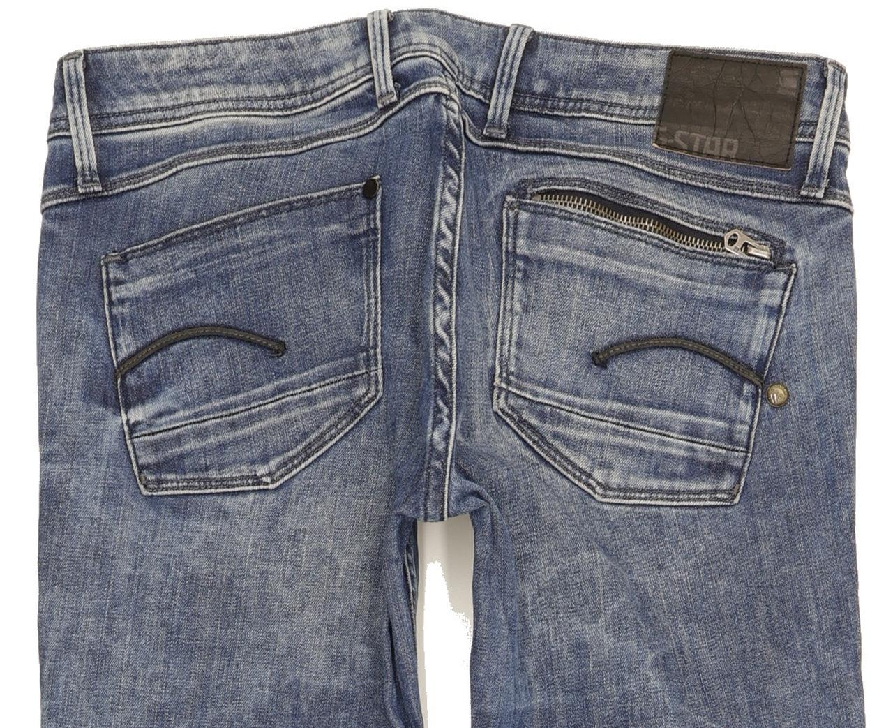 G-Star Attacc Women Blue Straight Slim Stretch Jeans W30 L31