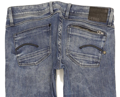 G-Star Attacc Women Blue Straight Slim Stretch Jeans W30 L31