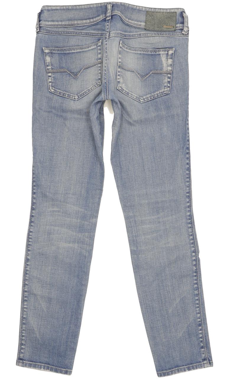 Diesel Hushy Ankle Women Blue Tapered Slim Stretch Jeans W27 L34