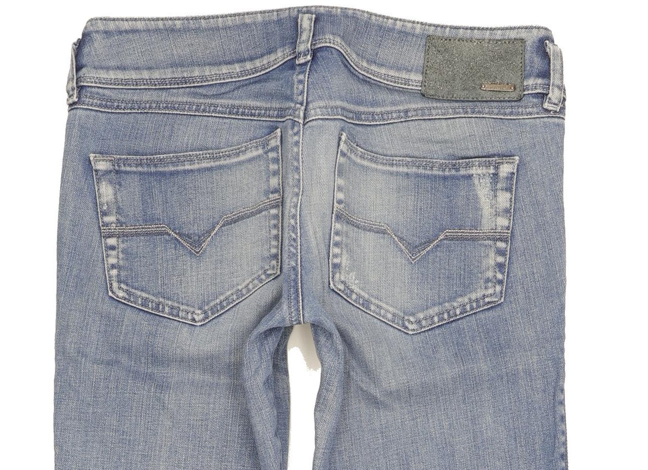Diesel Hushy Ankle Women Blue Tapered Slim Stretch Jeans W27 L34