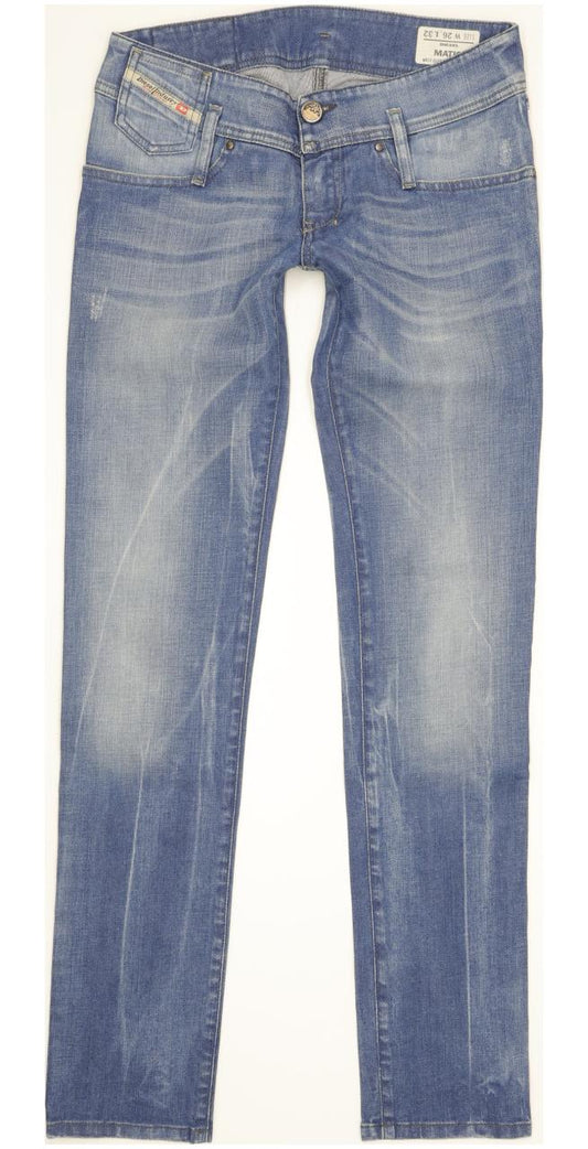 Diesel Matic 008C2 Women Blue Straight Slim Stretch Jeans W26 L32